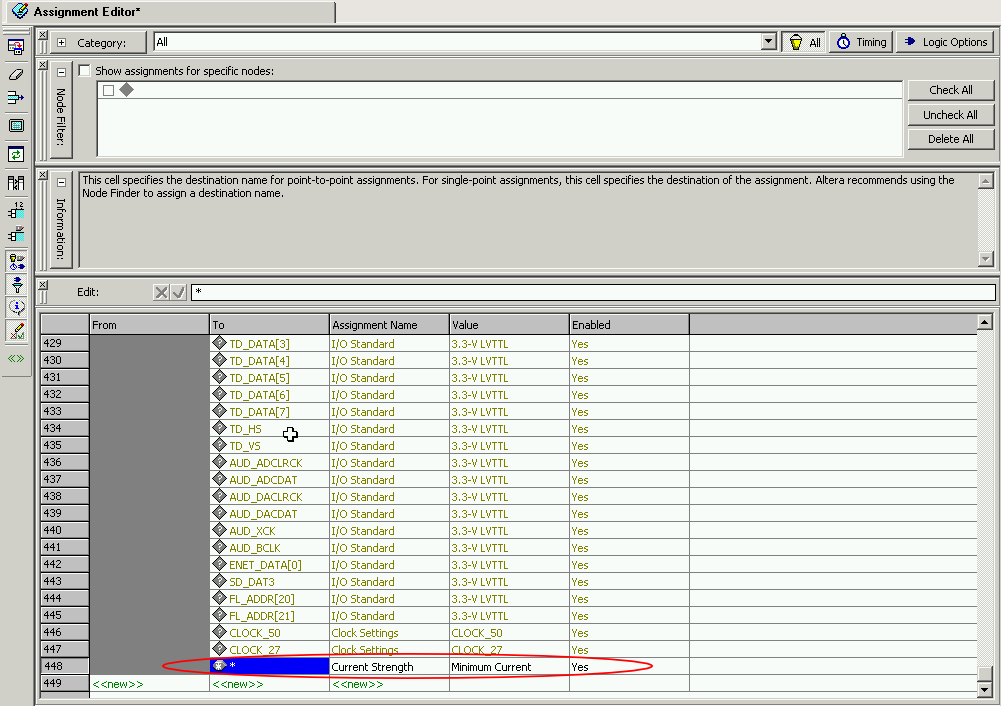 Screenshot of the Assignment Editor